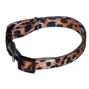 Collier en nylon tissé "Léopard" pour chien 23 - 32 cm x 10 mm