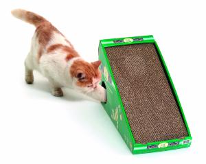 Griffoir carton + jouet  pour chat Taille XXL 50 cm x 21 cm x 32 cm