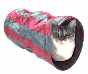 Tunnel à chat frémissant nylon lavable 50 cm