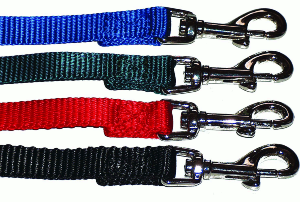 Laisse nylon pour chien 120 cm x 15 mm (noir,rouge,bleu,vert clair)