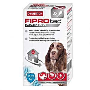 Beaphar FIPROTEC combo 3 pipettes antipuce larve, tique chien 10-20kg