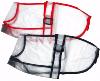 Imperméable transparent  bord rouge ou noir pour chien 50cm