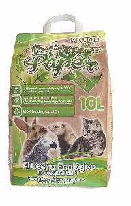 Litiére Paper 100% Biodégradable s'élimine au WC 10 L chat, rongeur