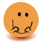Jouet latex balle orange " sourire " 7.5 cm pour chien