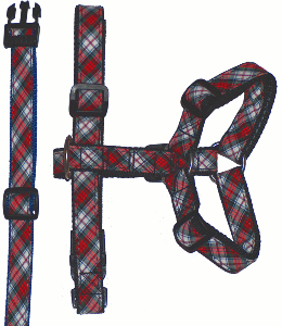 Harnais motif "Ecosse" pour chien T3