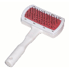 Carde en plastique sertie dents fortes pour toilettage 10 cm x 5 cm 