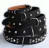 Collier cuir clouté pour chien 72 cm x 40 mm