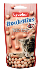 Beaphar friandises pour chat ROULETTIES crevettes 44,2g