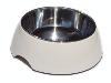Gamelle inox 13 cm + support plastique 350 ml 17.5 x 6 cm  chien chat