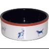 Gamelle en céramique décorée motifs chiens 15 cm 