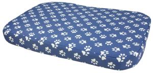 Coussin matelas Empreintes blues chien chat 105 x 70 x 9cm