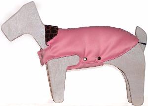 Manteau avec col léopard pour chien 42cm