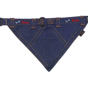 Collier bandana motif "jeans" pour chien 20 mm