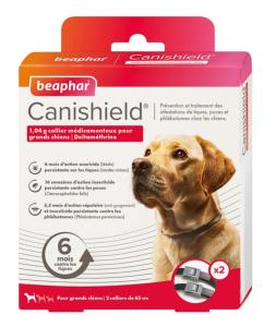 Collier antiparasitaire X2 grand chien Canishield Deltametrine 1,04 g