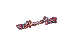 Jouet en coton 2 noeuds pour chien 20 cm