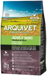 Arquivet croquettes chien adulte mini poulet et riz 3 kg