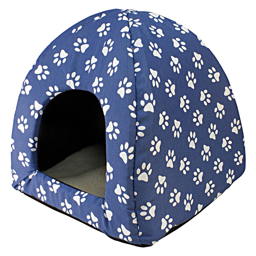 Niche Igloo Patte Blues 45 Cm Chien Et Chat Couleur Bleu