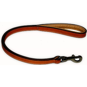 Laisse en cuir double pour chien 60 cm x 20 mm