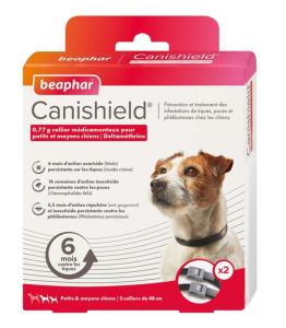 Collier antiparasitaire X2 chien Canishield Deltametrine 0,77 g