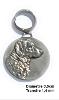 Médaille ou porte clef métal argentét chien relief  diamètre 2,7 cm