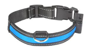 Collier lumineux USB pour chien visible à 500 m L 2,5 cm x 50 - 65 cm