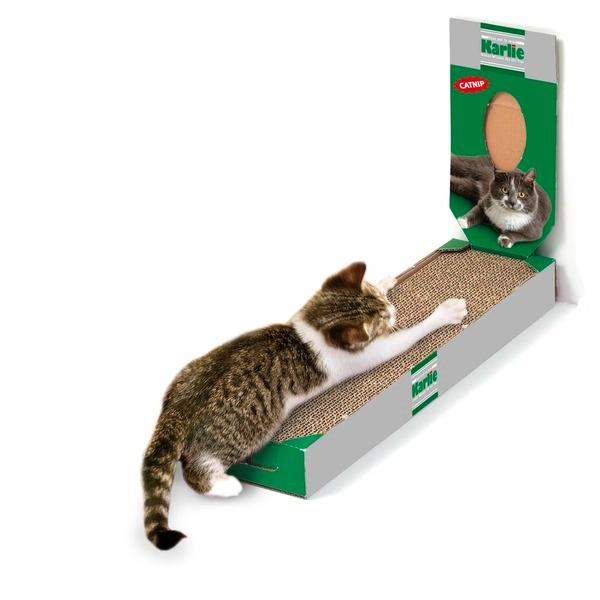 Griffoir Jouet Kitty Spin En Carton Ondulé Avec Clochette - Pliable, Multifonction, Pour Chat D'intérieur
